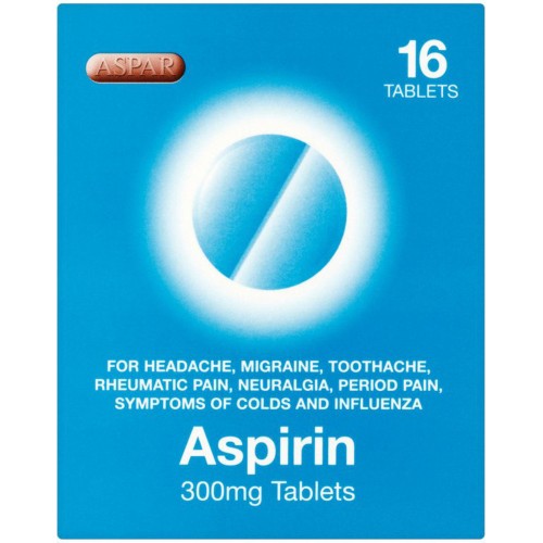 Aspar Aspirin 300mg Tablets 16 Tablets | High Quality Health & Wellbeing Product Online - Product Image Aspar Aspirin 300mg Tablets 16 Tablets | High Quality Health & Wellbeing Product Online - Product Image